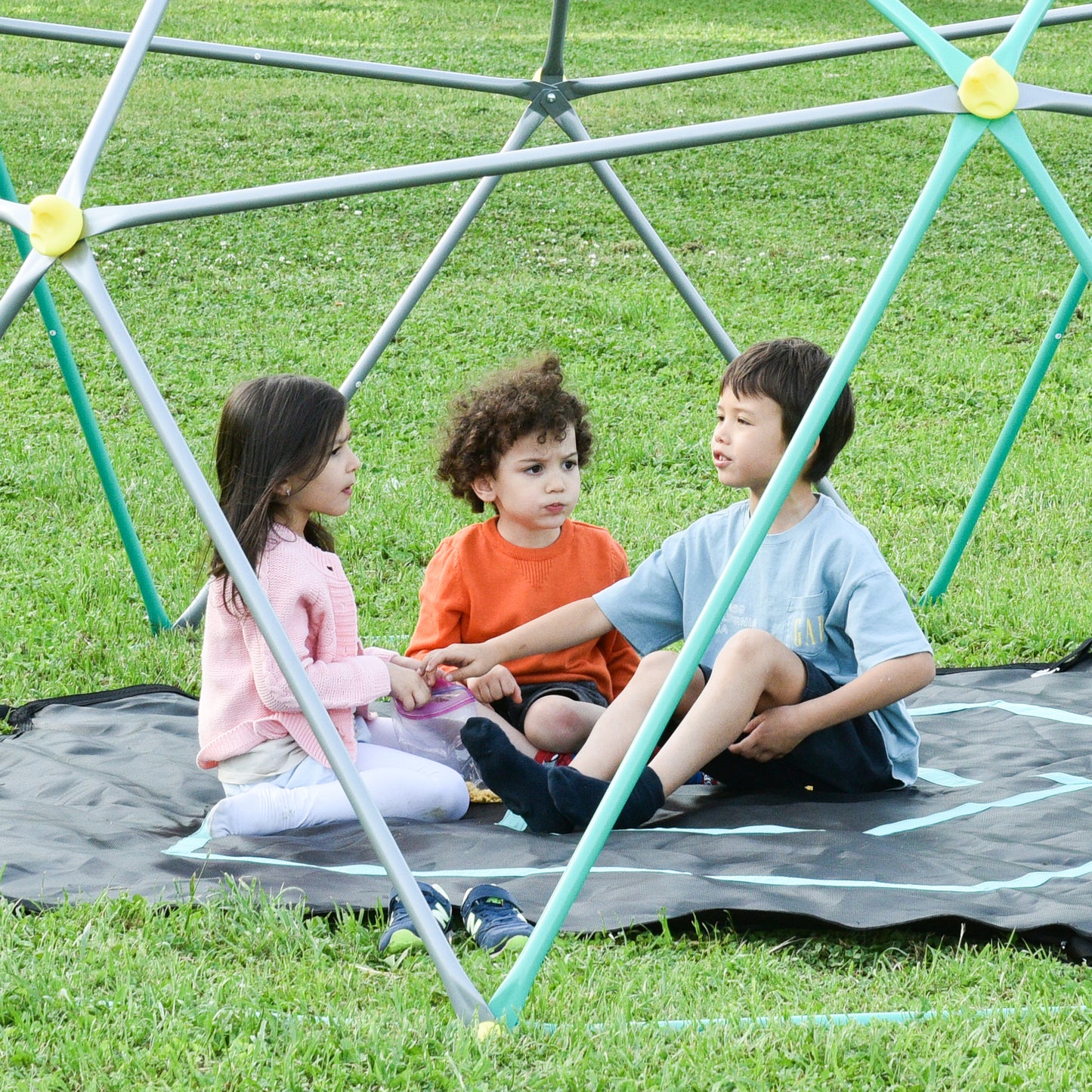 Kids' Geometric Climbing Dome with Hammock - Fun & Durable Adventure!