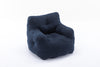 Cozy Teddy Bean Bag Chair in Dark Blue