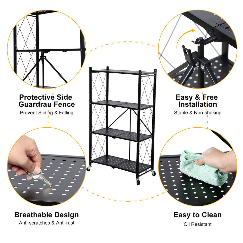 SmartFold Heavy-Duty Rolling Storage Rack