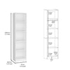 Vinton XS White Compact Bookshelf