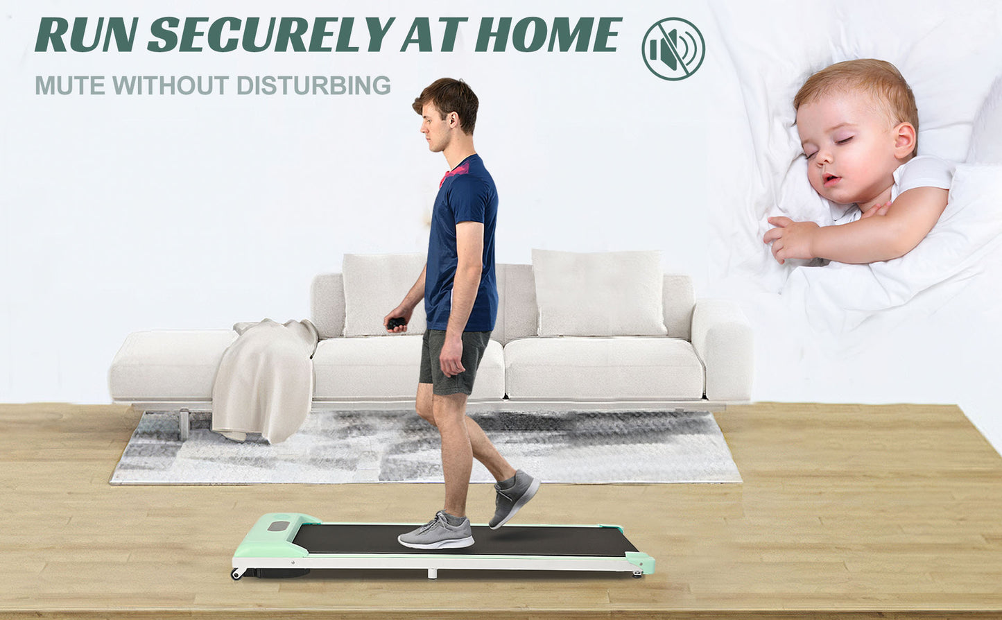 Smart Under Desk Treadmill for Home and Office Fitness