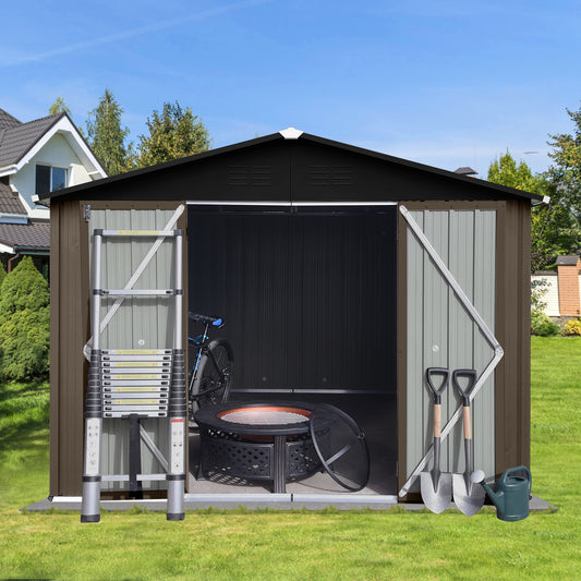 Chic Dual-Tone Garden Shed