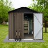 Sleek Brown & Black Apex Storage Shed