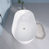 Sleek Modern Oval Soaking Tub with Adjustable Drain