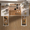 Glamorous Glow Vanity with Flip Mirror & Jewelry Storage