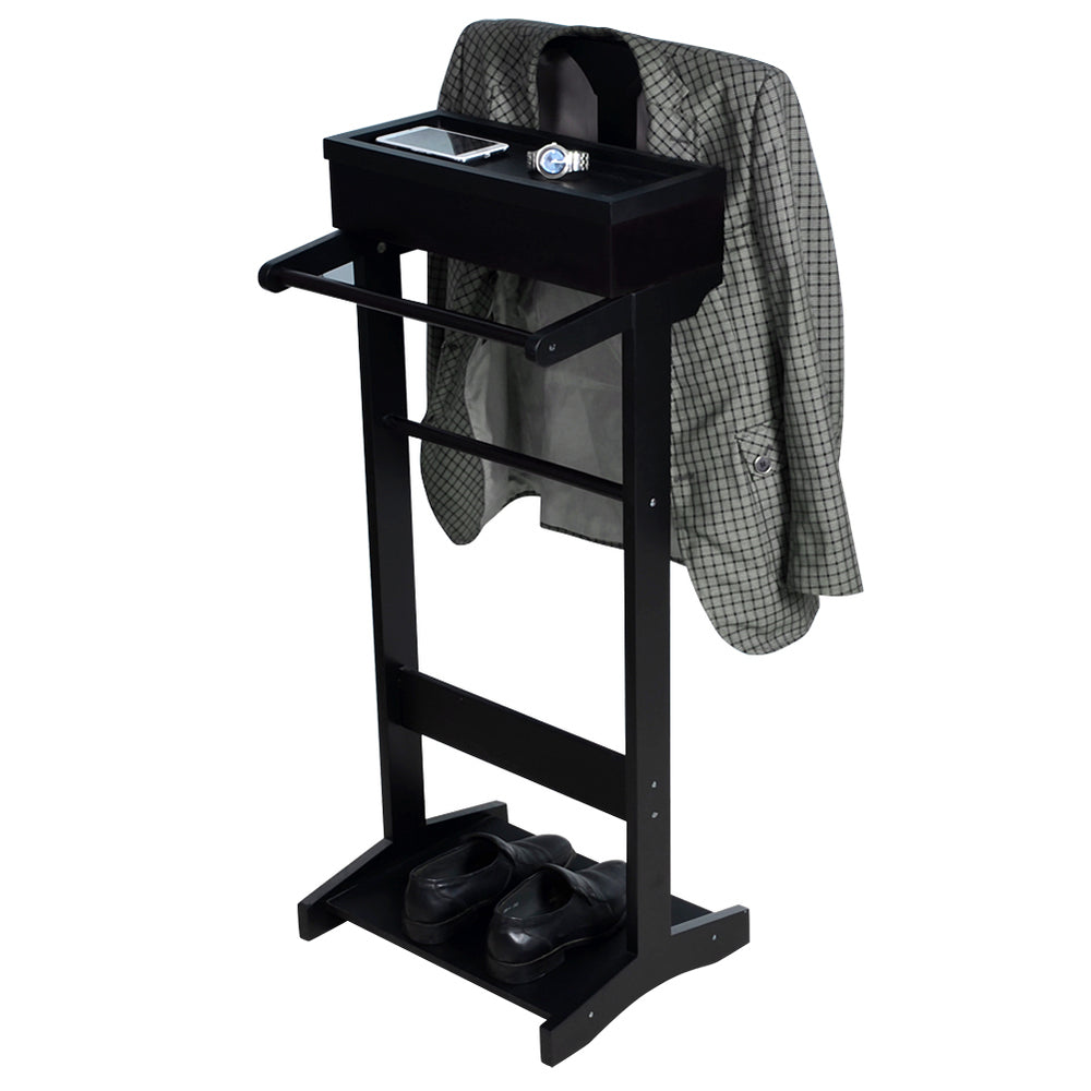 Versatile Black Garment Rack & Storage Stand