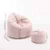 Cozy Comfort Bean Bag Sofa with Footrest