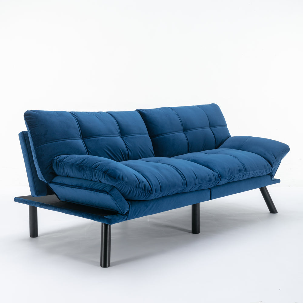 Navy Blue Cozy Convertible Sofa Bed