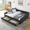 Chic Queen Upholstered Daybed with Storage Drawers