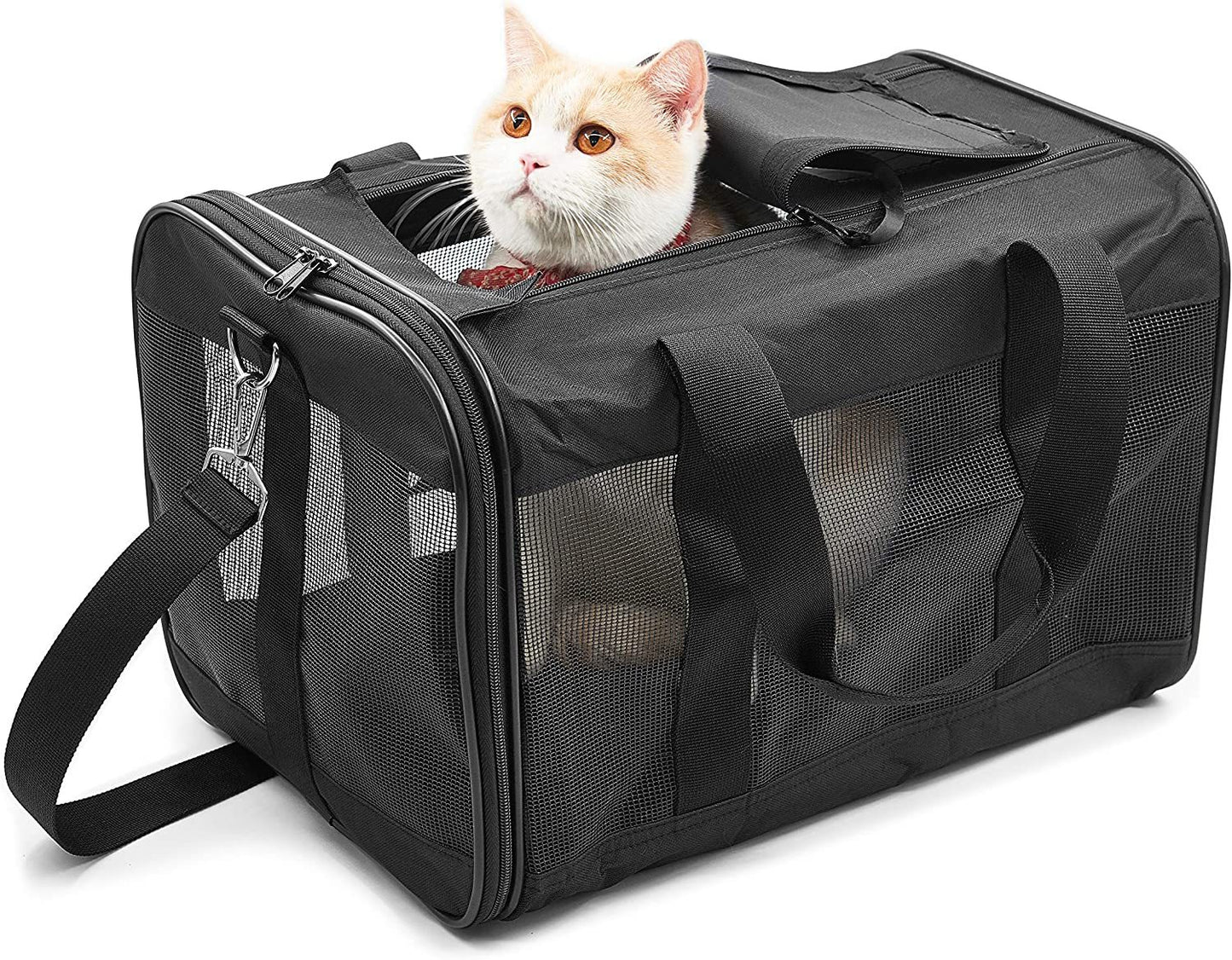 SnugglePup Travel Carrier - Cozy & Collapsible Pet Bag for Cats & Small Dogs!