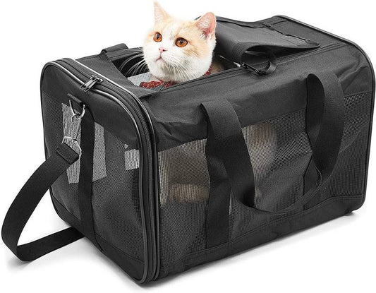 SnugglePup Travel Carrier - Cozy & Collapsible Pet Bag for Cats & Small Dogs!