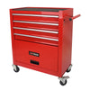 Rolling Red Tool Cart with Four Drawers