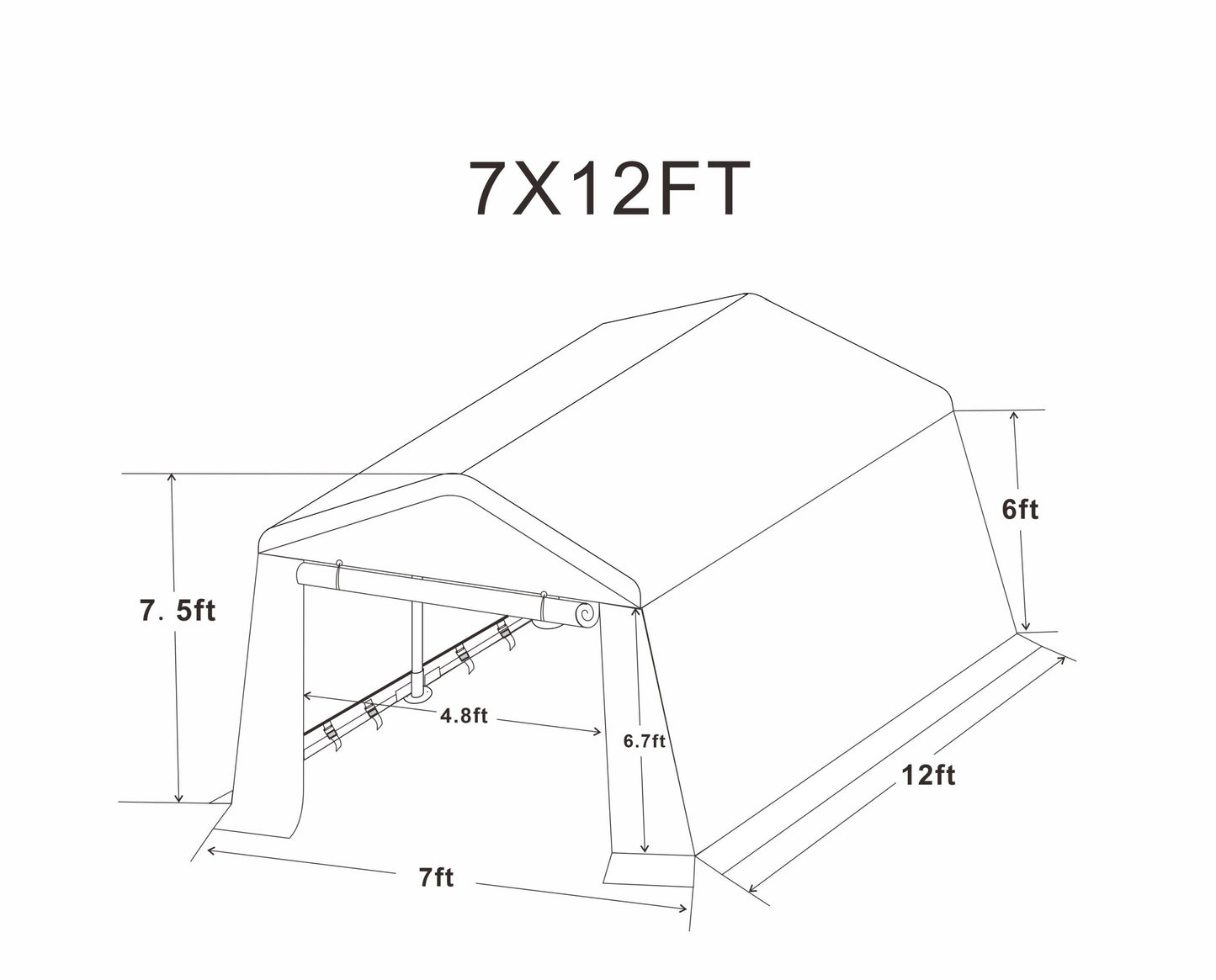 Ultimate Outdoor Portable Garage with Zip Doors and Vents