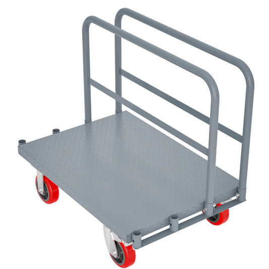 Heavy-Duty Steel Panel Cart with Handrails