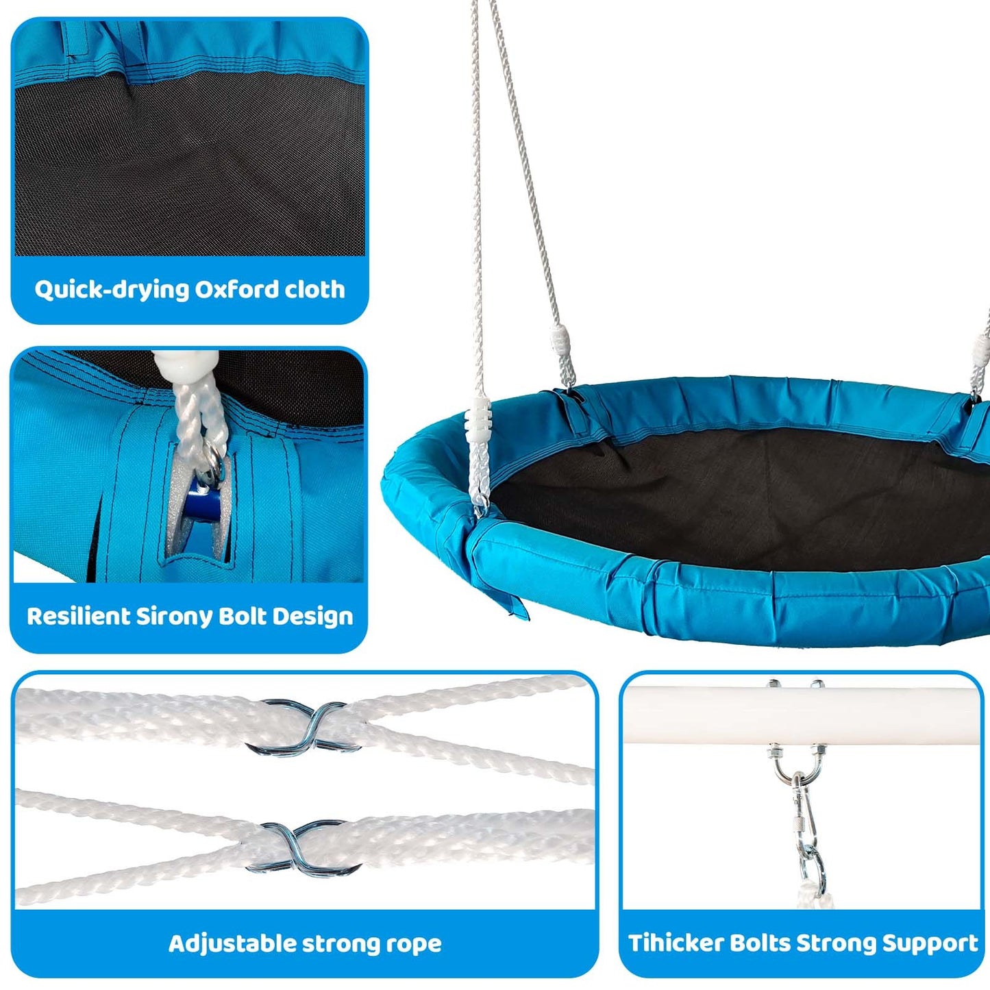 Kids' Metal Saucer Swing Set for Outdoor Fun