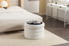 Elegant Ivory Storage Ottoman