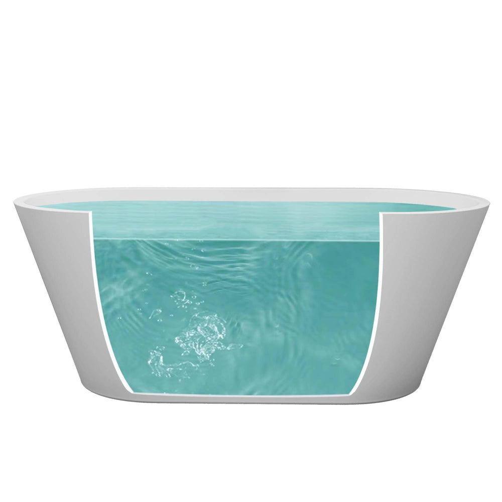 Sleek Oval Free-Standing Soaking Tub