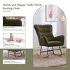 Cozy Teddy Rocking Chair in Dark Green
