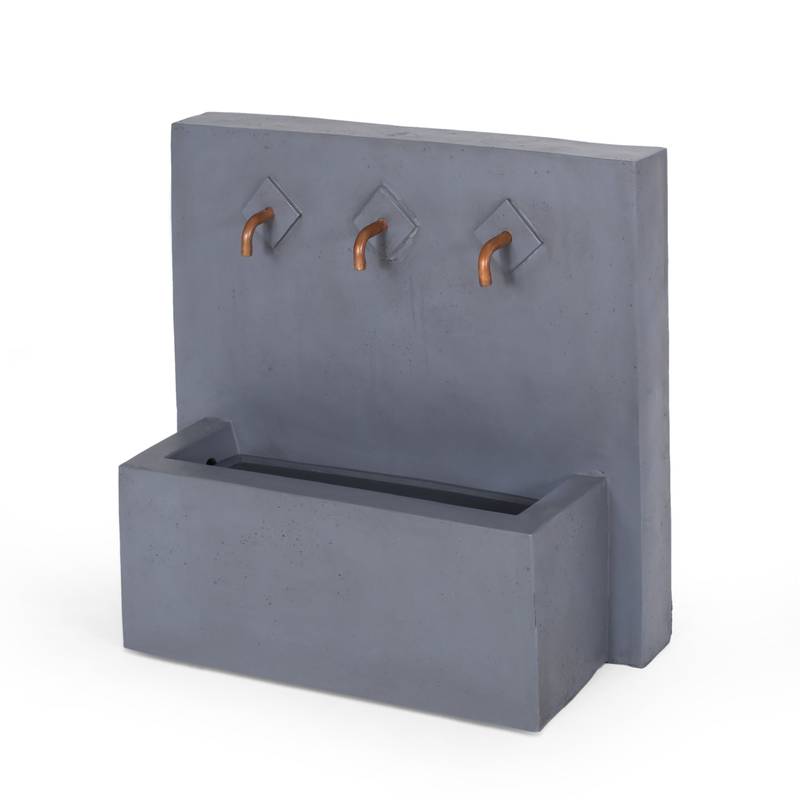 Cody No-Assembly Outdoor Fountain in Light Gray