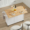 Versatile Rolling Kitchen Island with Drop Leaf и Storage Solutions