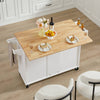 Versatile Rolling Kitchen Island with Drop Leaf и Storage Solutions