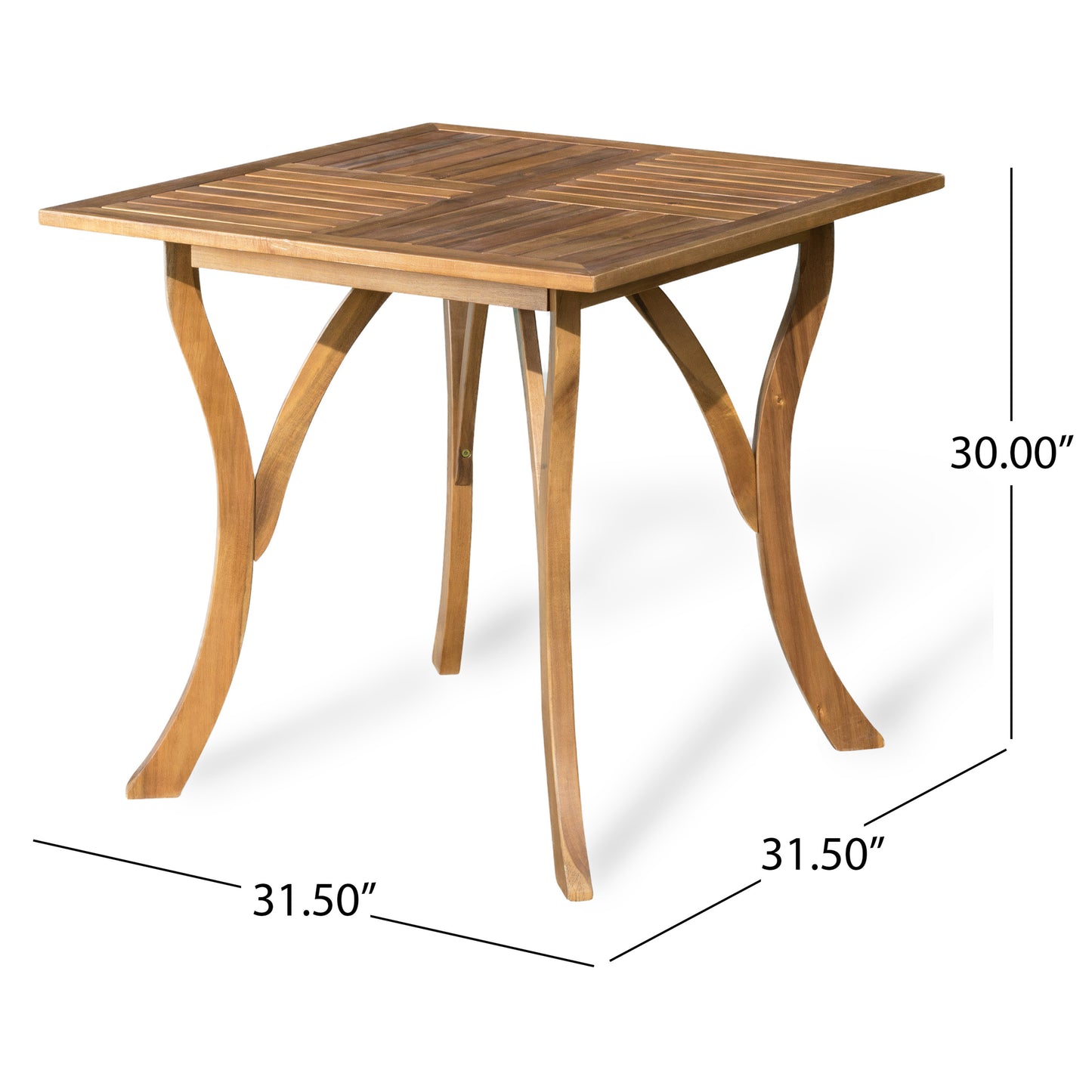 Chic Wood Square Table