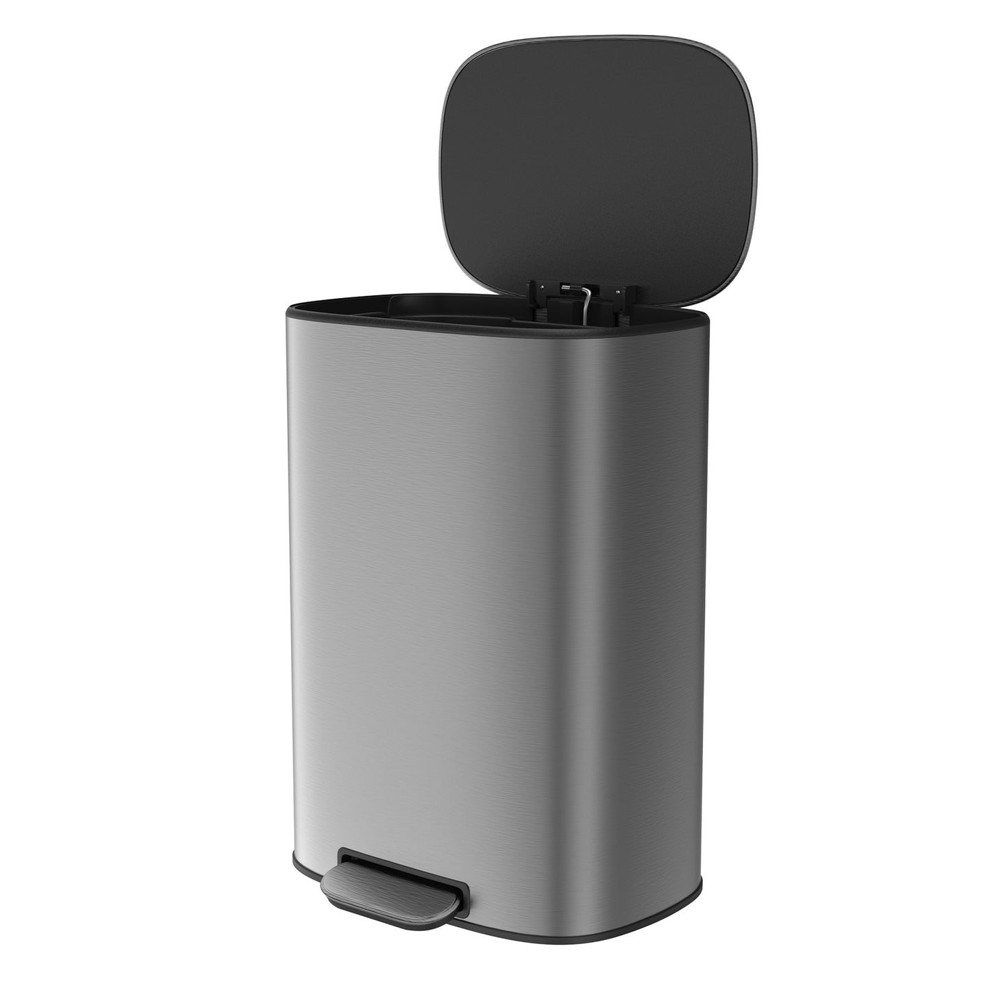 Sleek Soft-Close Kitchen Trash Can with Foot Pedal