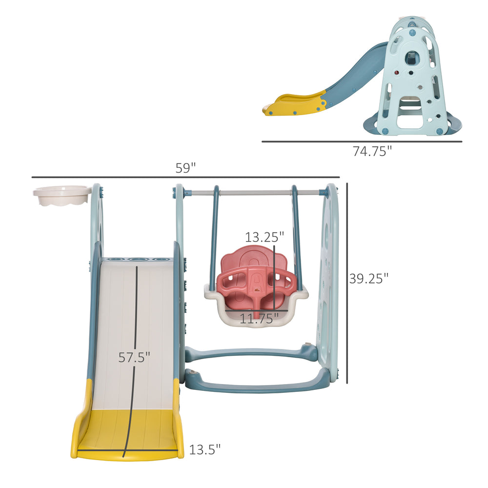 Cozy Playtime Slide & Swing Set