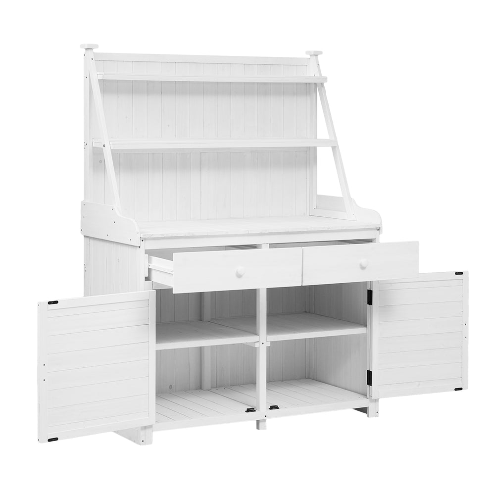 Garden Oasis Potting Bench - Stylish Storage & Workspace!