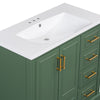 Charming Green Bathroom Vanity Set with Resin Sink