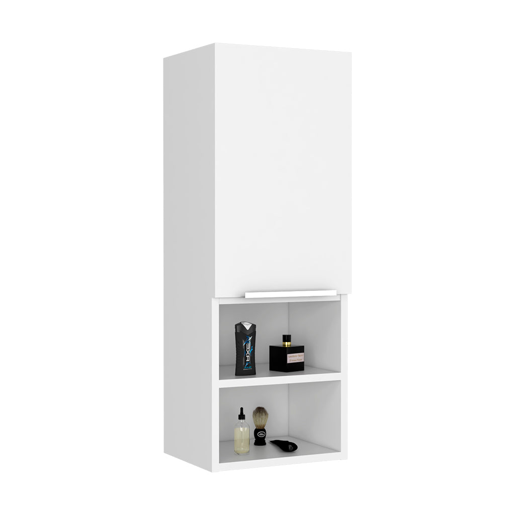 Hazelton White Medicine Cabinet with Open Shelves