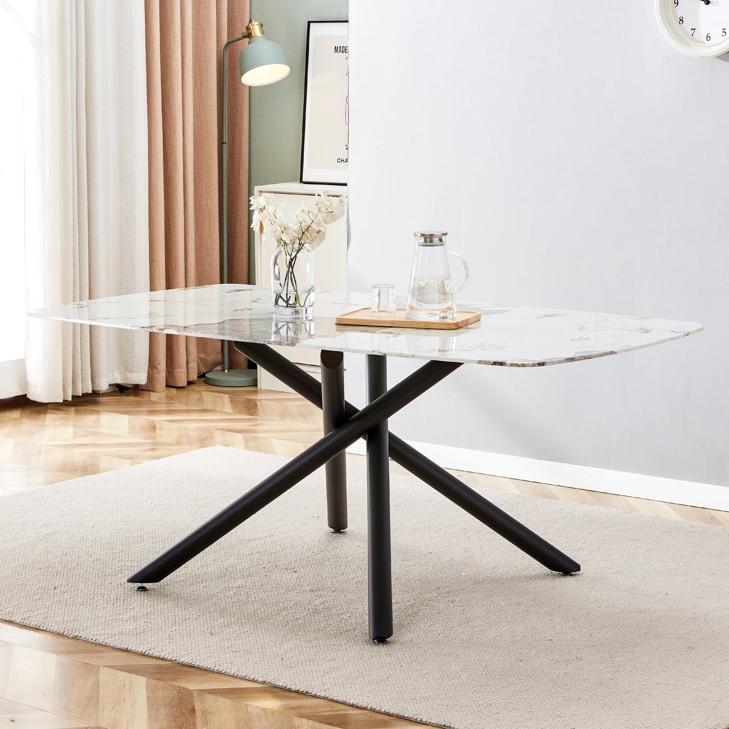 Sleek Marble Dining Table for Gatherings