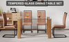 Chic Glass & Wood Dining Set