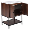 Chic Walnut Bathroom Vanity with Soft-Close Doors