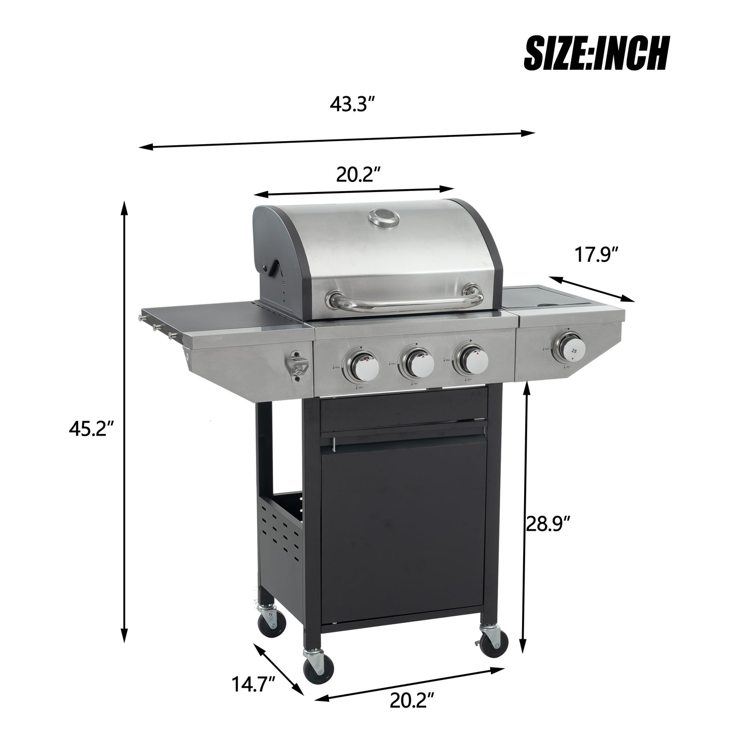 SizzleMaster 3-Burner Gas Grill