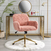 Chic Pink Office Chair with Golden Base