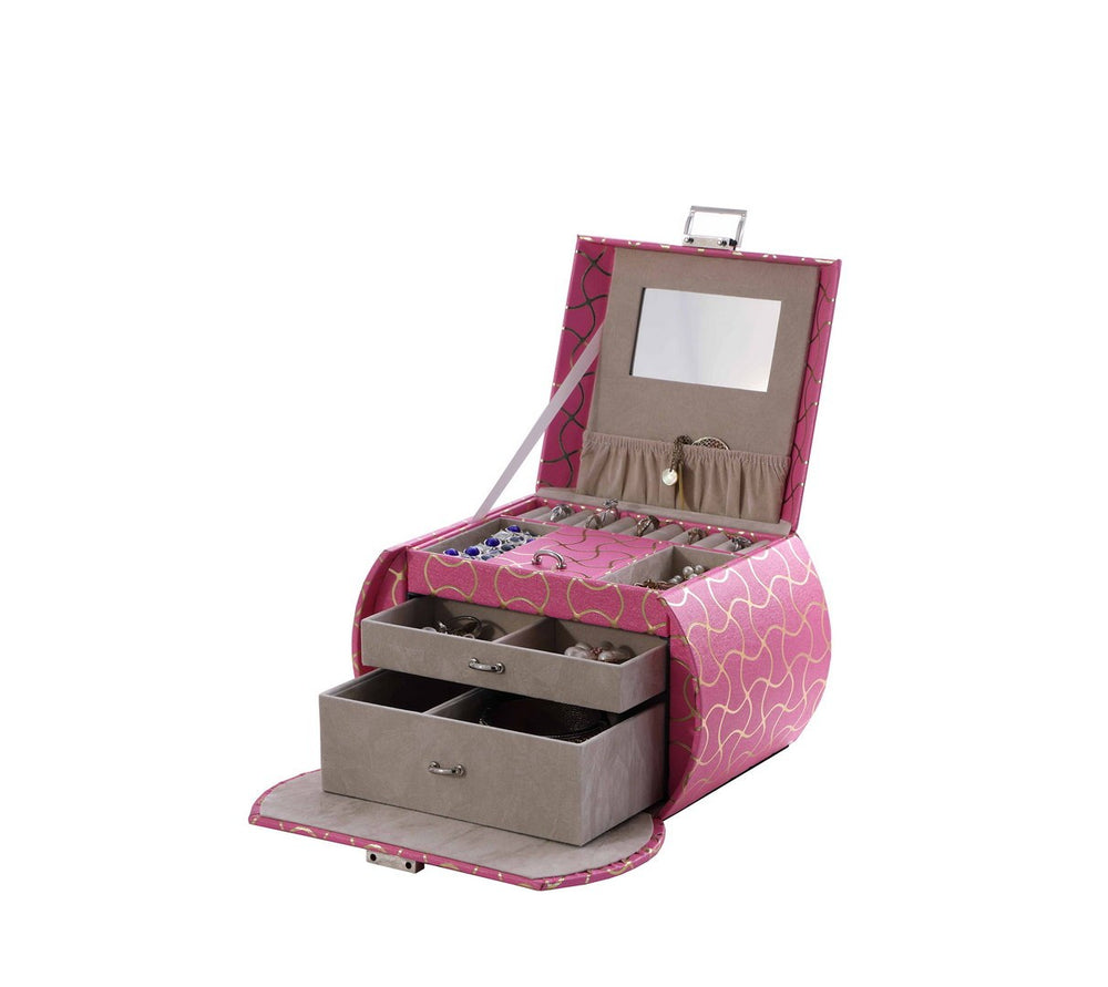 Vibrant Pink Jewelry Travel Case