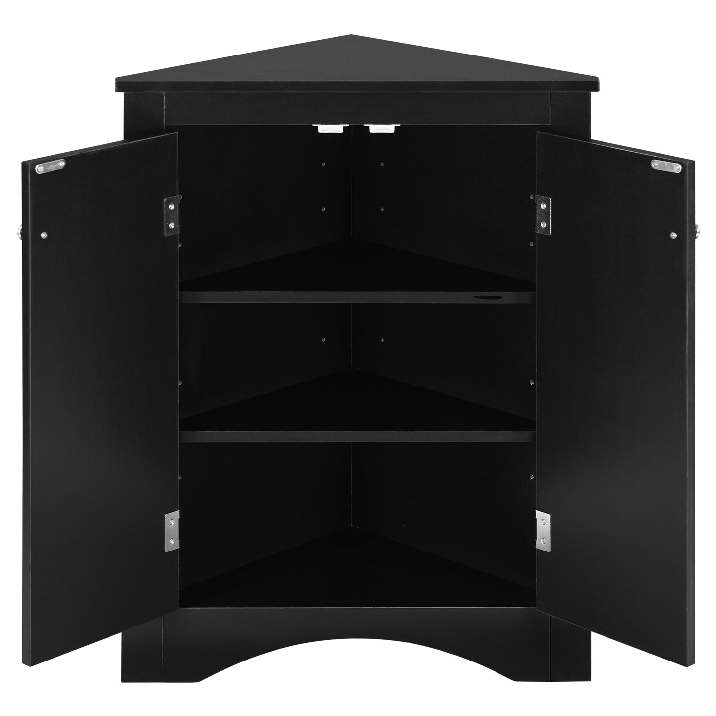 Chic Black Triangle Storage Cabinet for Home & Kitchen