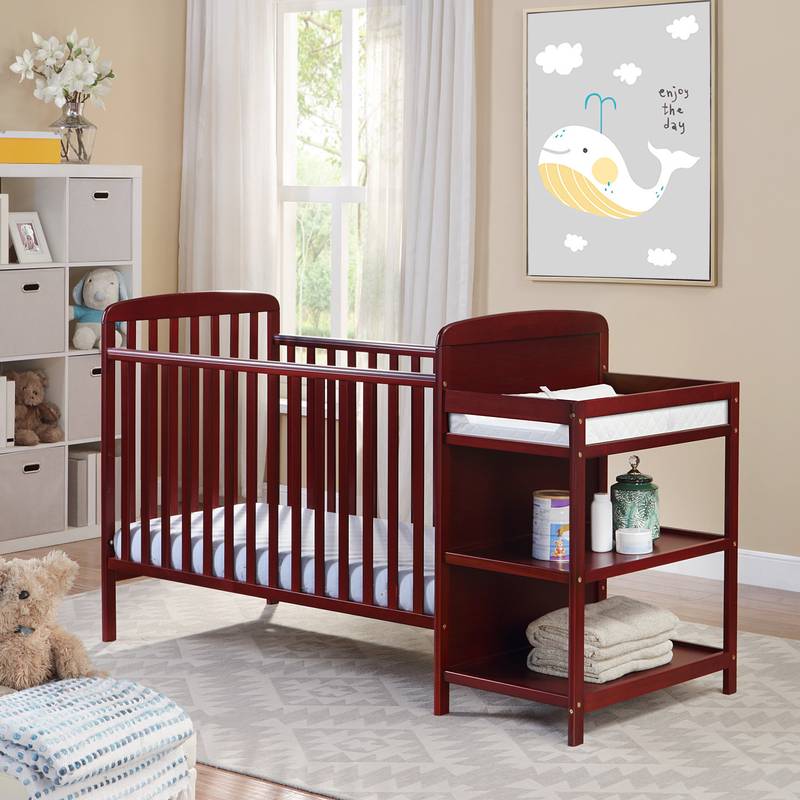 Cherry Bliss Crib and Changer Set