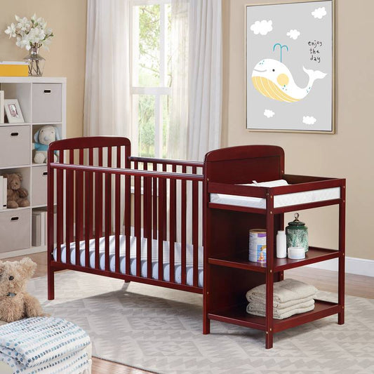 Cherry Bliss Crib and Changer Set