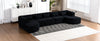 Chic Black Modular Sofa with Loungers and Plush Pillows