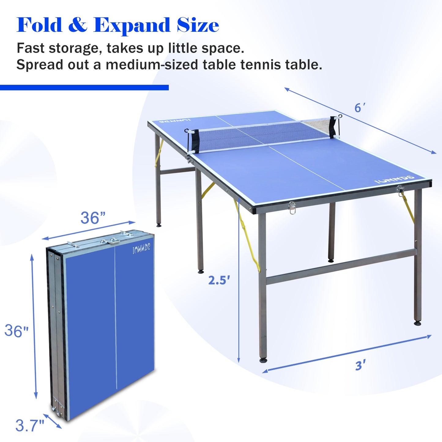 Easy Set Up Ping Pong Table for Fun Indoors & Outdoors