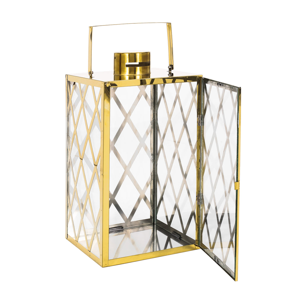 Shimmering Stainless Steel Lantern