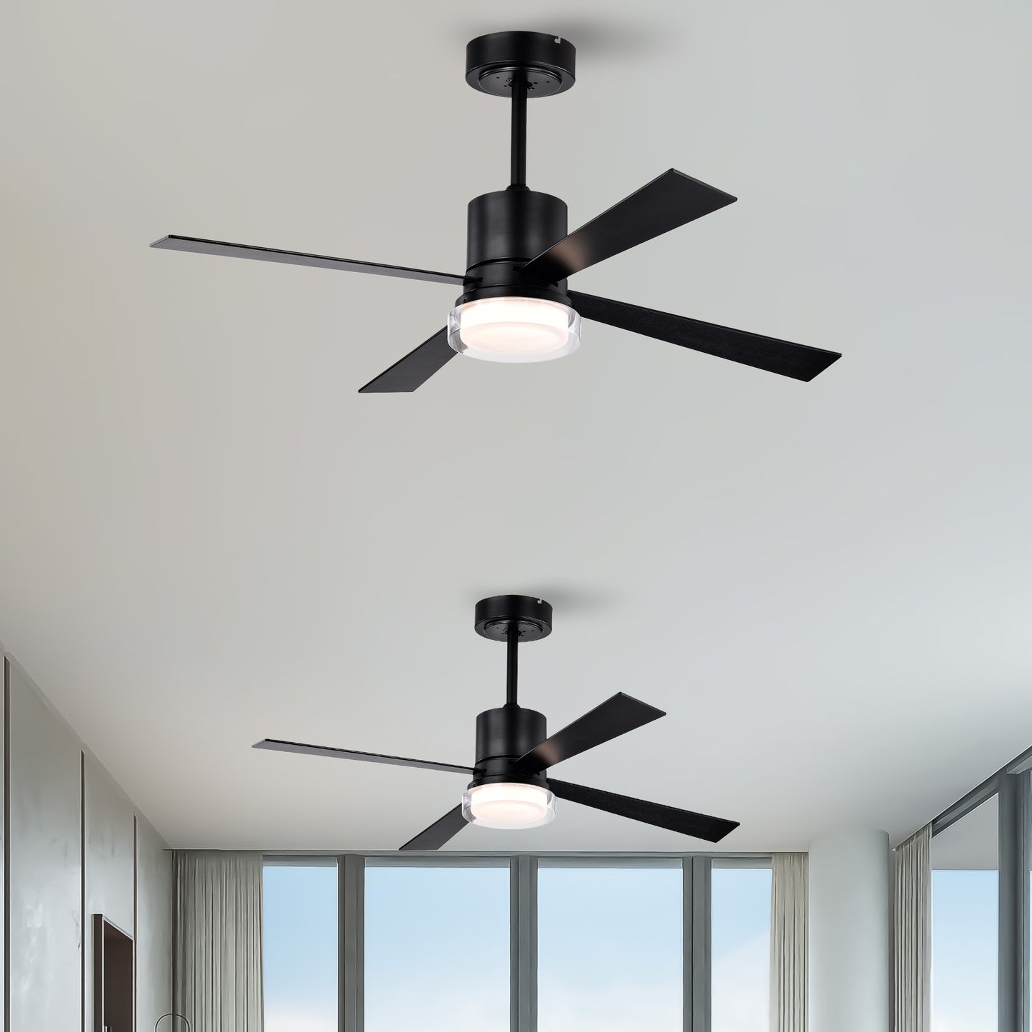 Modern Dimmable Fandelier Ceiling Fan with Remote