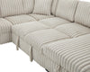 Cozy Khaki U-Shaped Sofa Bed with USB & Storage