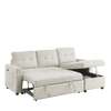 Cozy Reversible Sleeper Sofa with Storage Space