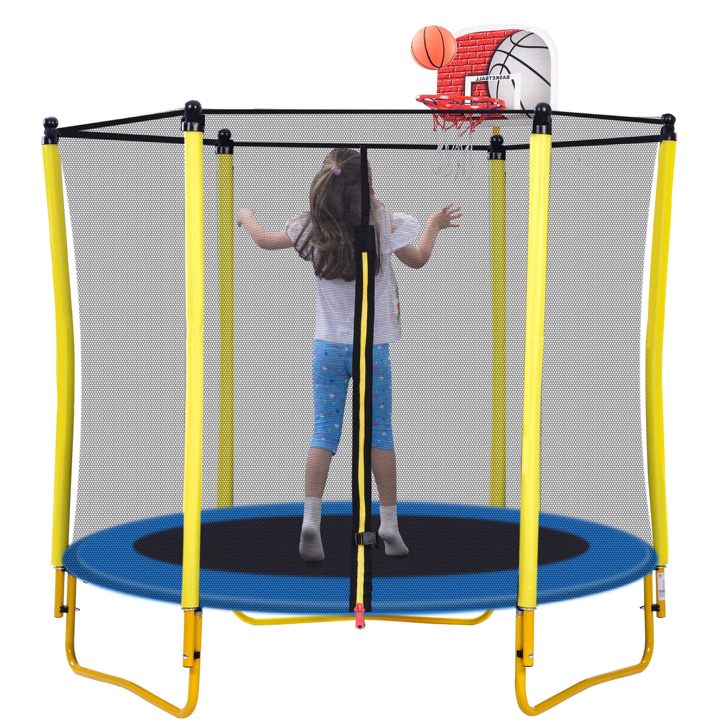 FunBounce Mini Trampoline with Hoop