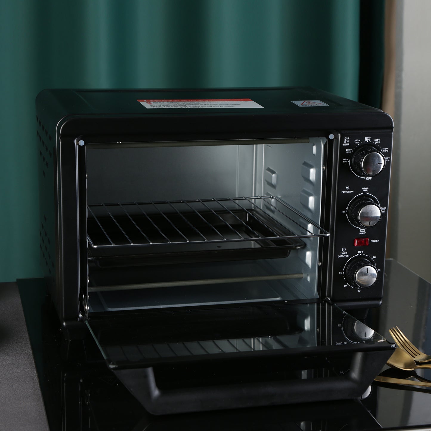 Deluxe Compact Toaster Oven - Efficient and Versatile Baking, Broiling, and Toasting