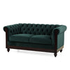 Charming Velvet Chesterfield Loveseat