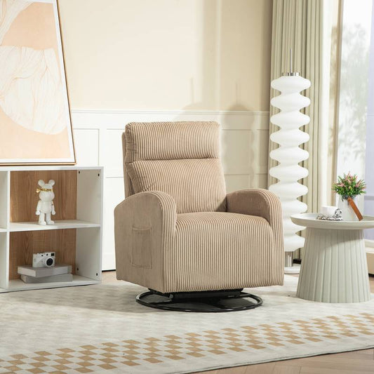 Cozy Glider Rocking Chair in Soft Flannel